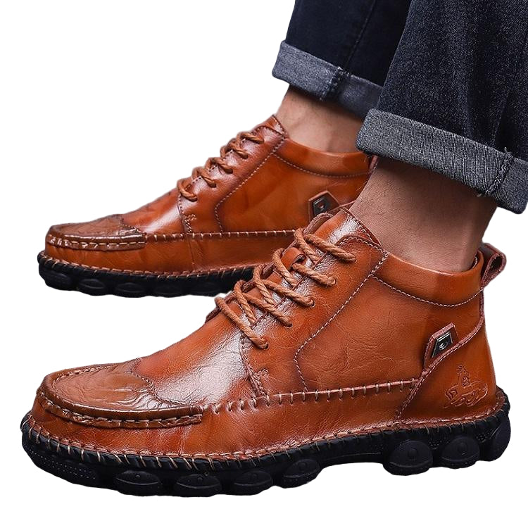 Bottines à lacets pour hommes en style moderne 0
