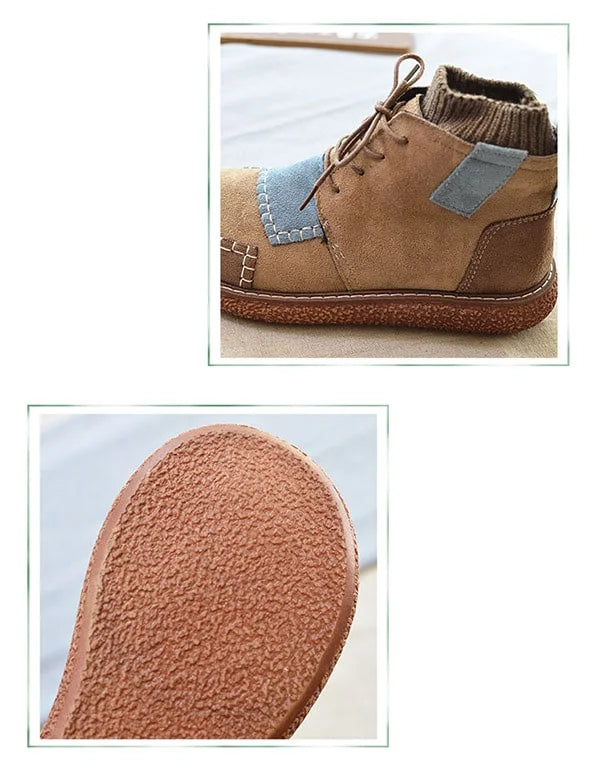 Bottines d'hiver Rétro à Lacets pour Femme 3