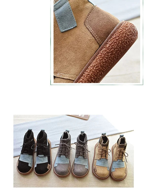 Bottines d'hiver Rétro à Lacets pour Femme 4