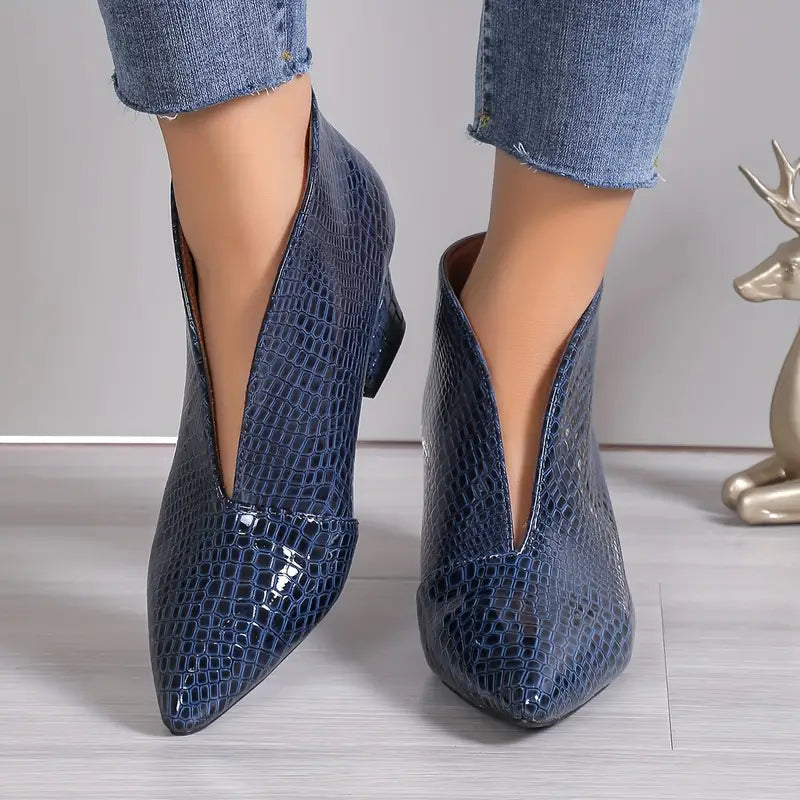 Bottines pour Femmes à Texture Reptile 1