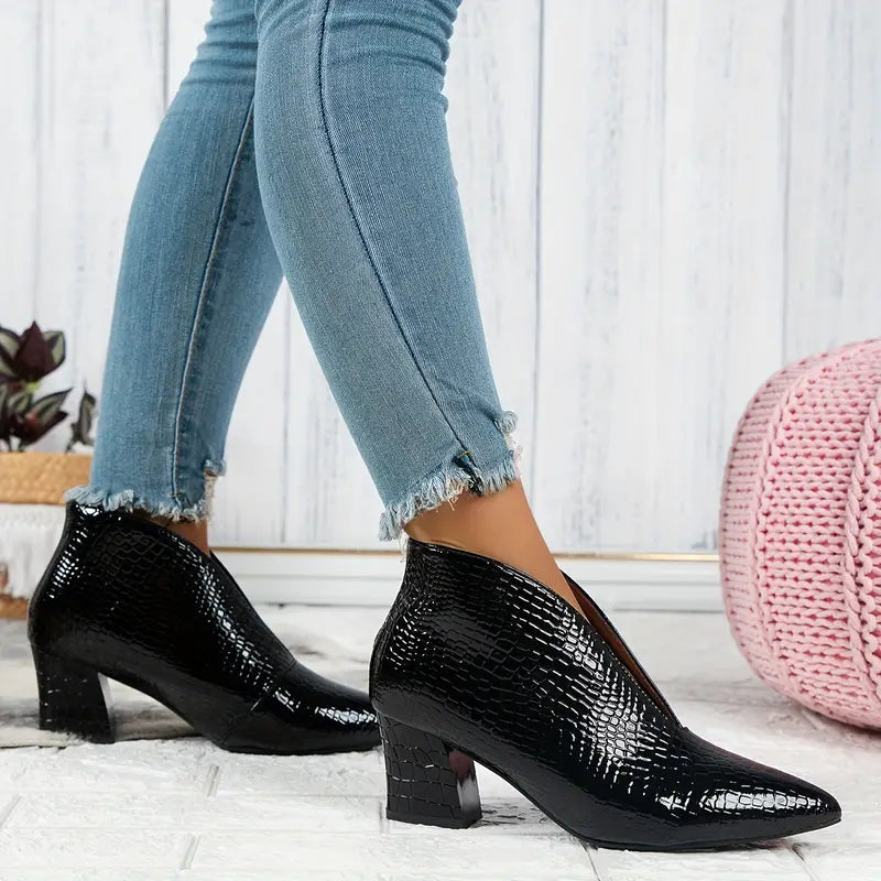 Bottines pour Femmes à Texture Reptile 8