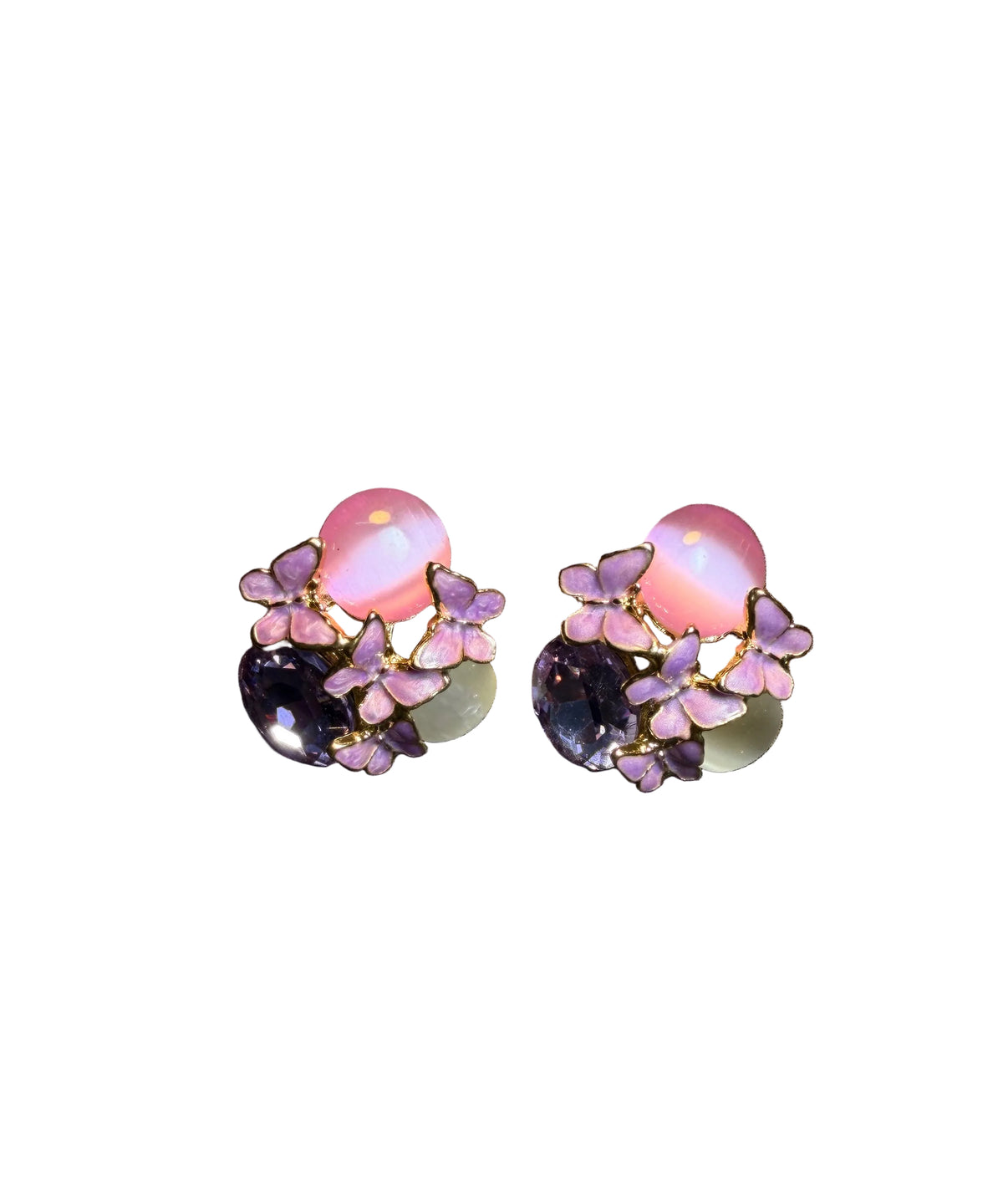 Boucles d'oreilles Femme Cristal Iris Design Élégant 0