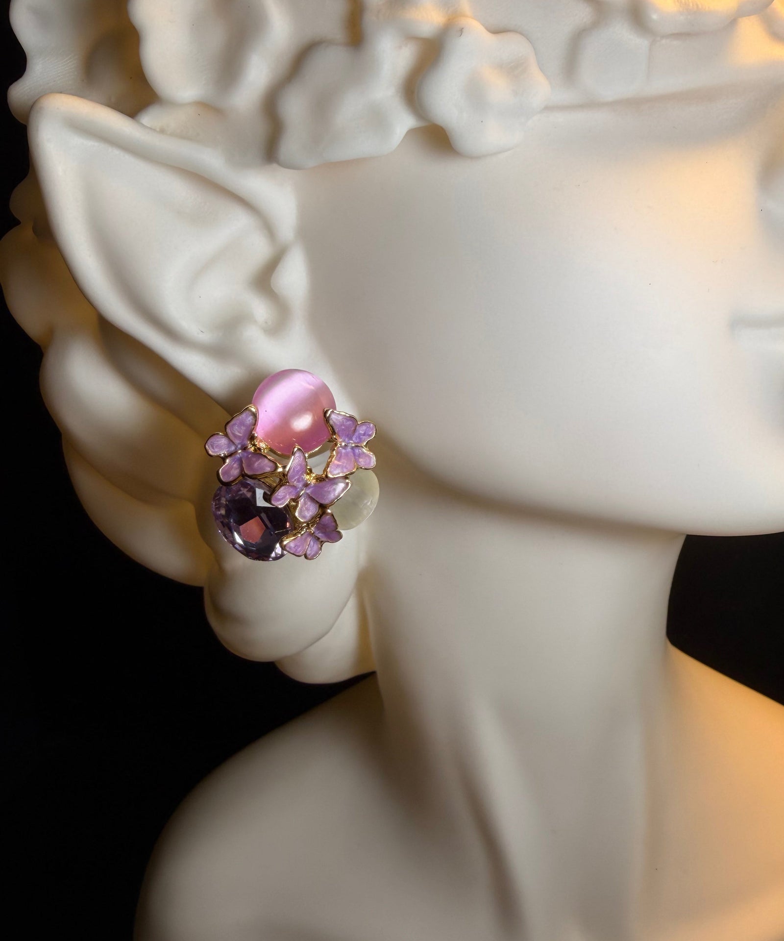 Boucles d'oreilles Femme Cristal Iris Design Élégant 1
