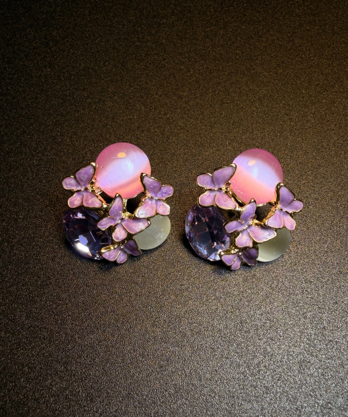 Boucles d'oreilles Femme Cristal Iris Design Élégant 2