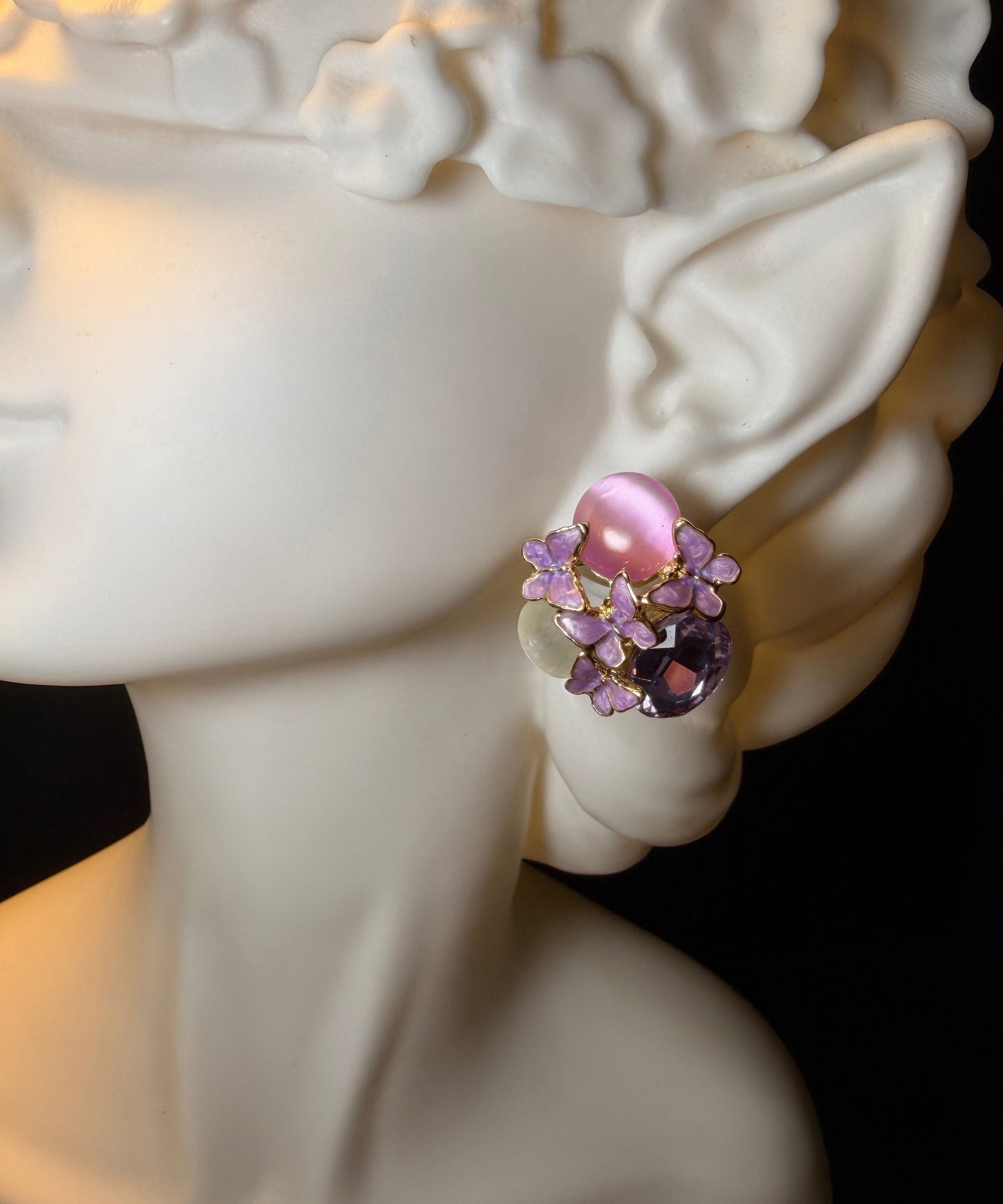 Boucles d'oreilles Femme Cristal Iris Design Élégant 3