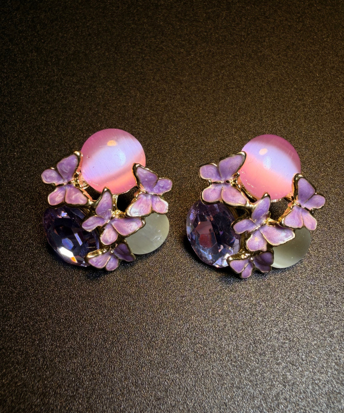 Boucles d'oreilles Femme Cristal Iris Design Élégant 4