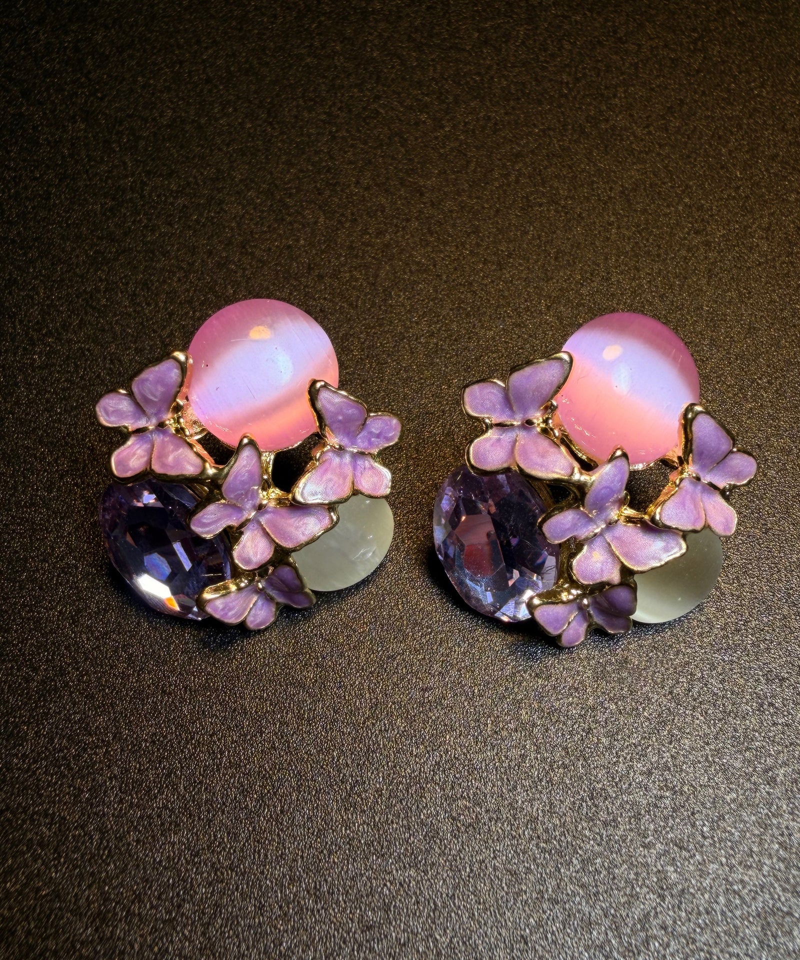 Boucles d'oreilles Femme Cristal Iris Design Élégant 4
