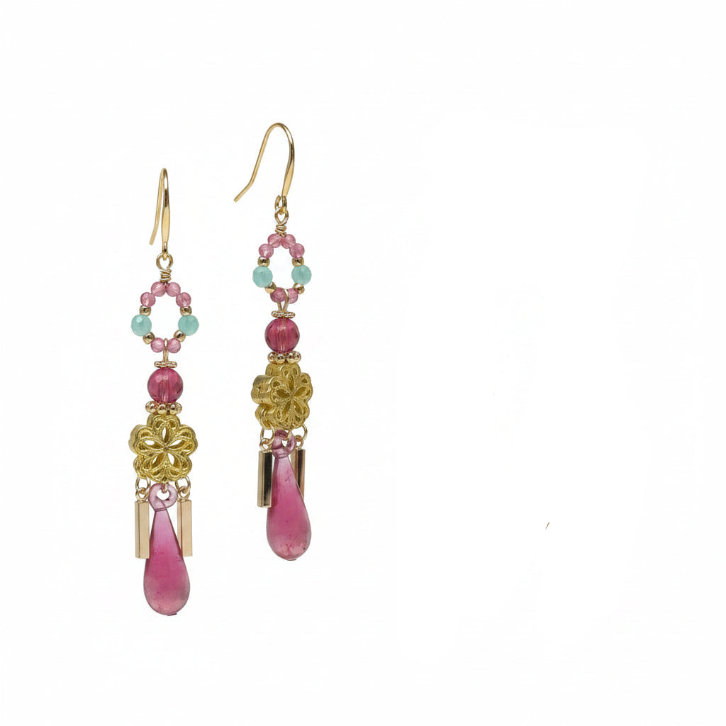 Boucles d'oreilles Pendantes Femme Goutte d'Eau Élégantes 0