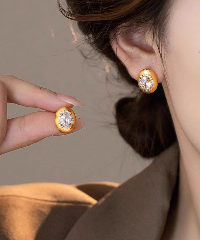 Boucles d'oreilles femme design œuf de pigeon moderne 0