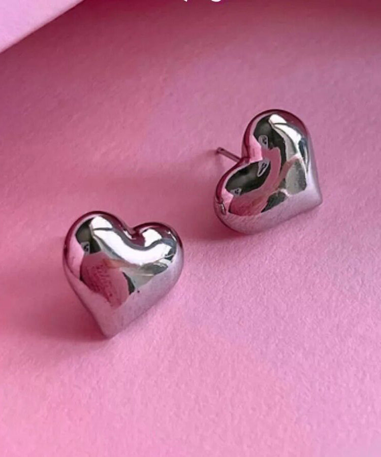 Boucles d'oreilles femme forme cœur design délicat 3