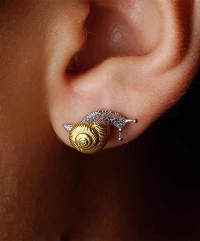 Boucles d'oreilles femme forme escargot design raffiné 0