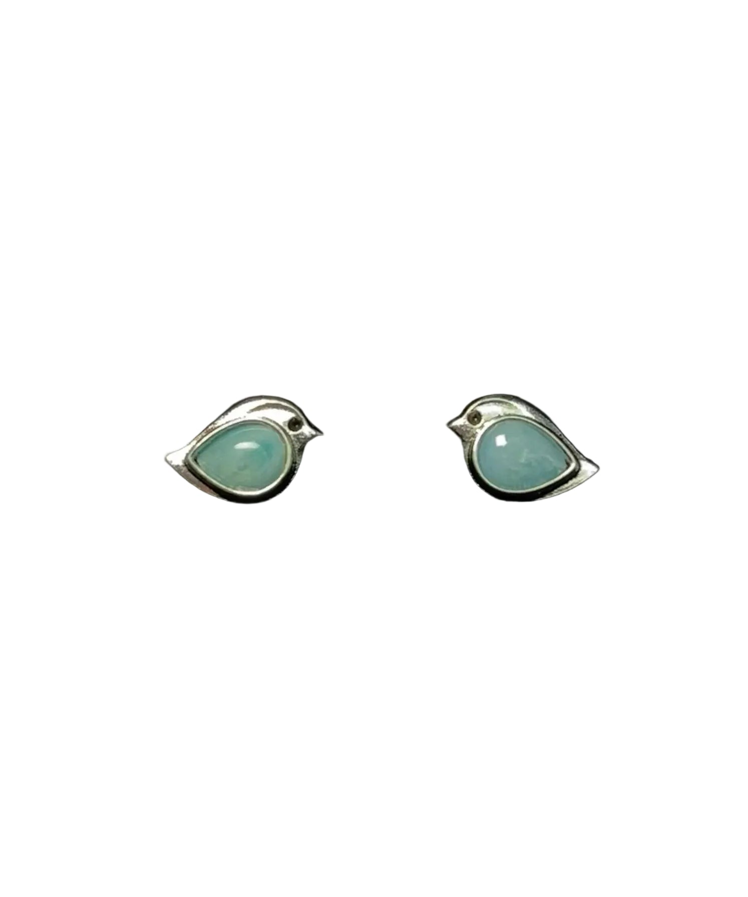 Boucles d'oreilles femme forme moineau turquoise 0