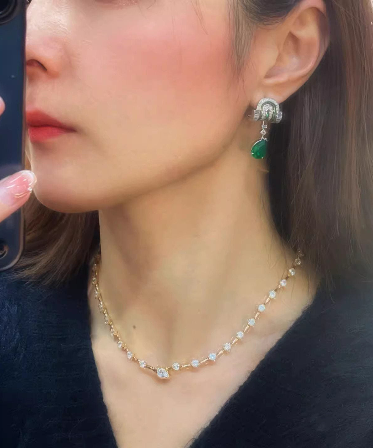 Boucles d'oreilles femme goutte d'eau design moderne 1