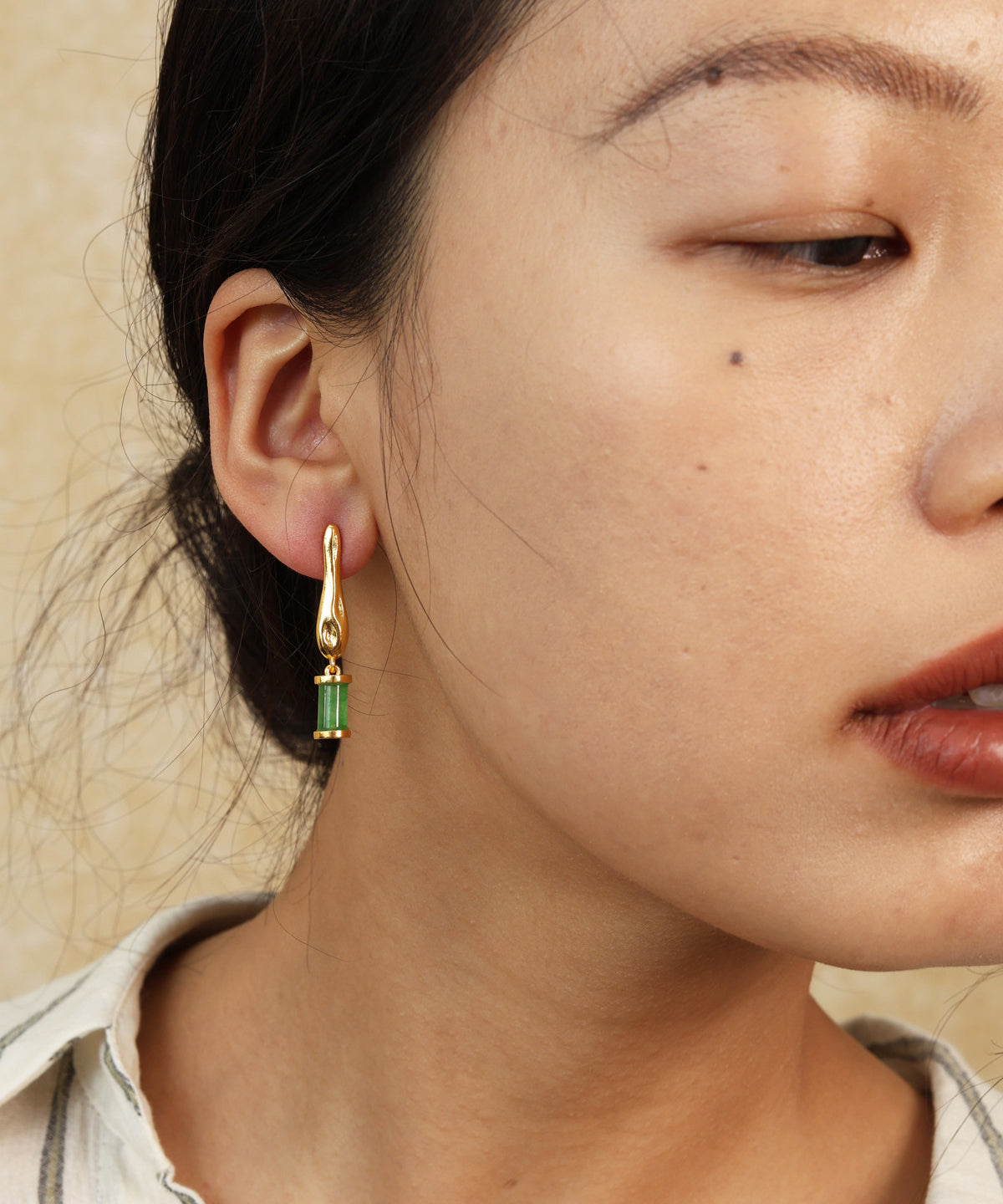Boucles d'oreilles pendantes asymétriques pour femme style rétro 2