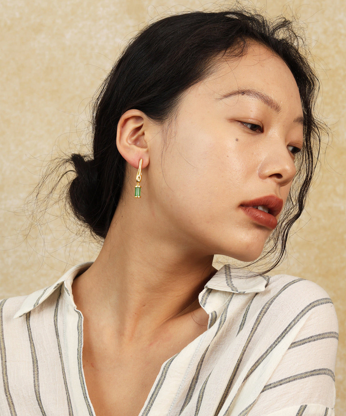 Boucles d'oreilles pendantes asymétriques pour femme style rétro 4