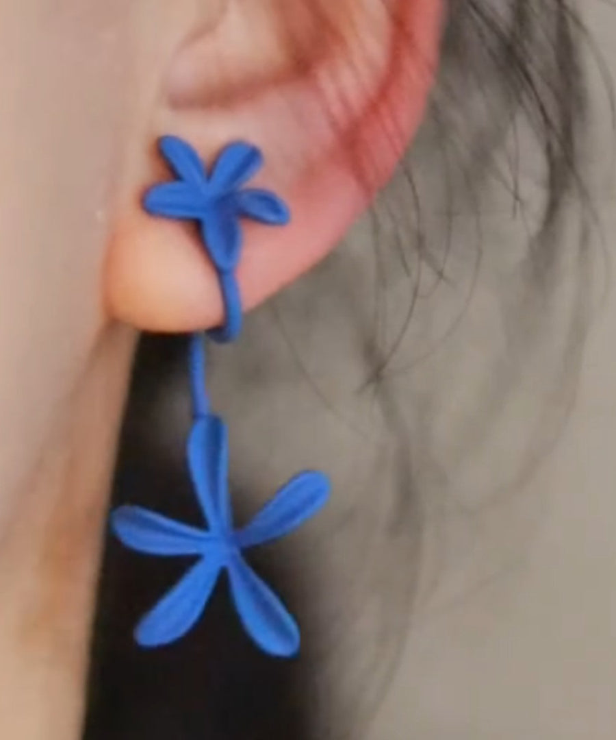 Boucles d'oreilles pendantes femme style gardénia 3