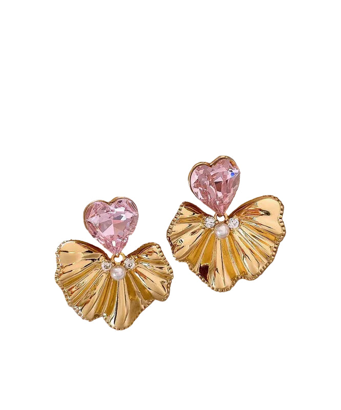 Boucles d'oreilles pendantes feuille de Ginkgo pour femme 0