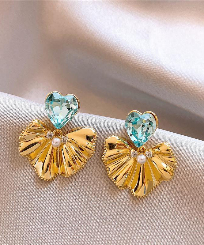Boucles d'oreilles pendantes feuille de Ginkgo pour femme 3