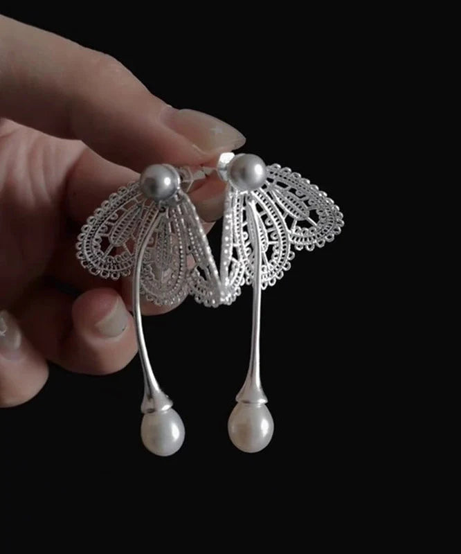 Boucles d'oreilles pendantes papillon pour femme 1