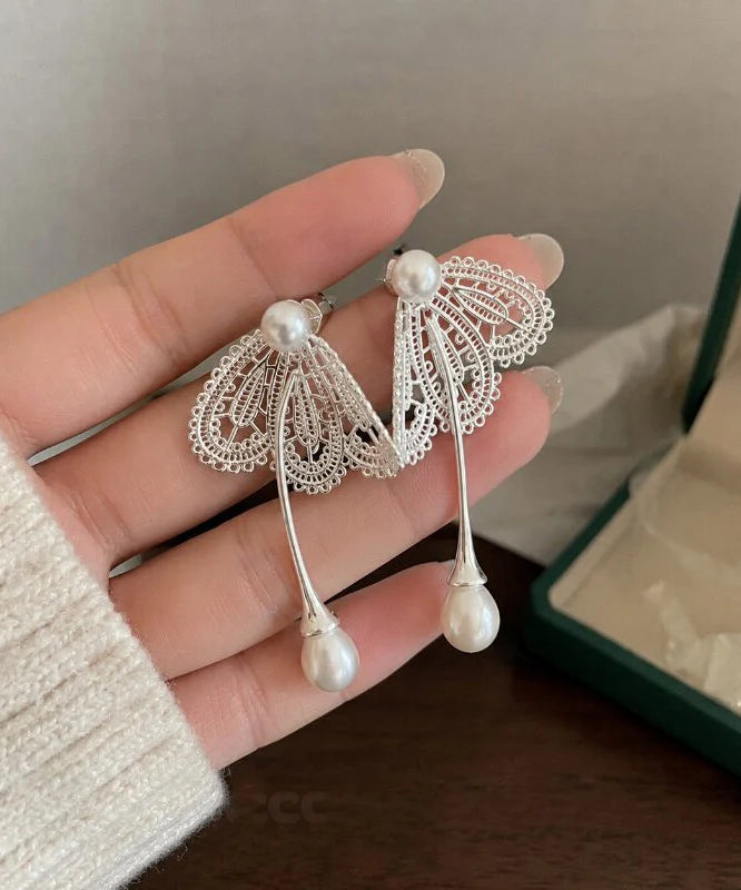 Boucles d'oreilles pendantes papillon pour femme 4