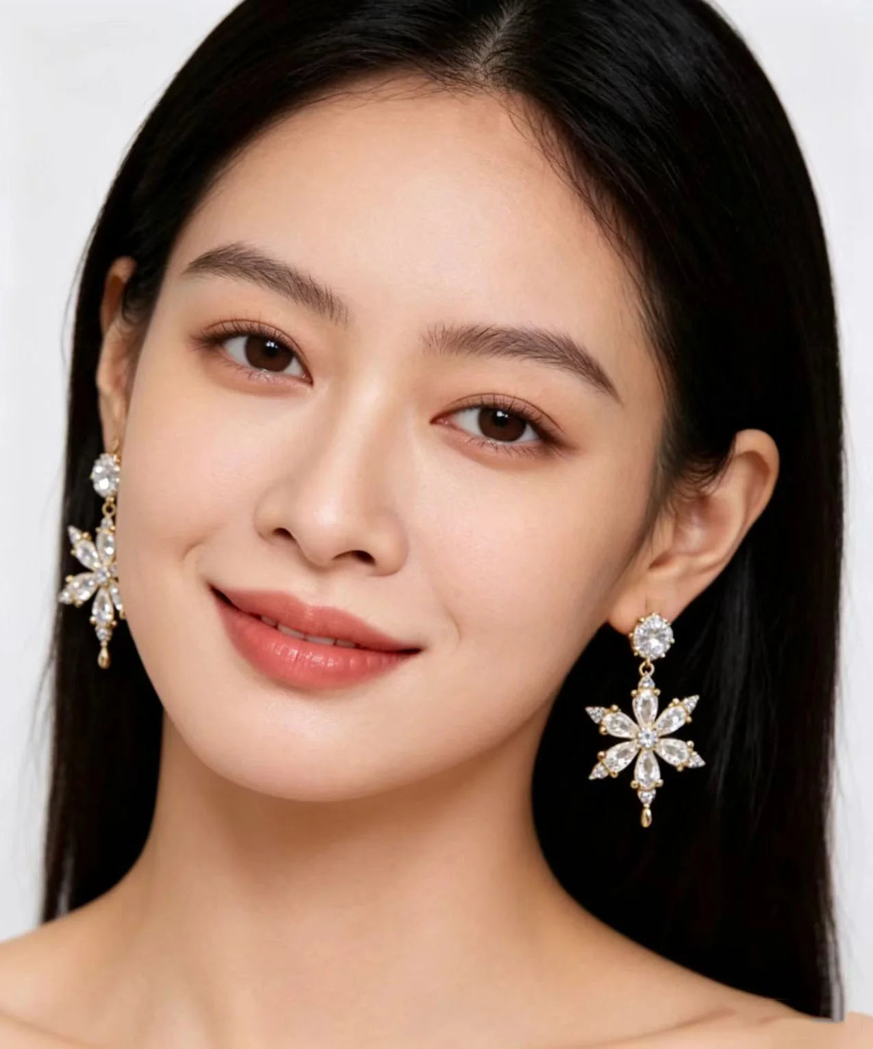 Boucles d'oreilles pendantes pour femme avec zircon étincelant 3
