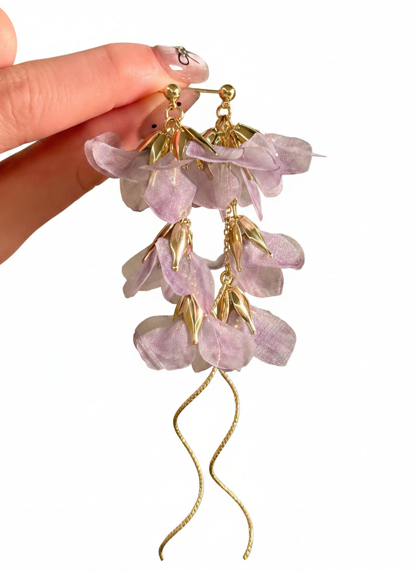 Boucles d'oreilles pendantes pour femme style pampilles 3