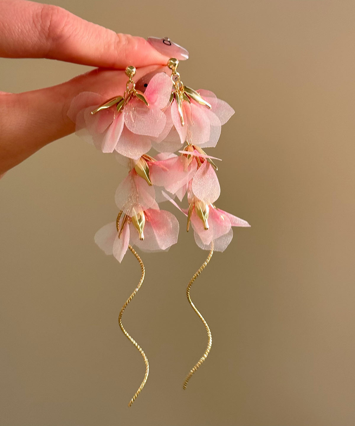Boucles d'oreilles pendantes pour femme style pampilles 4