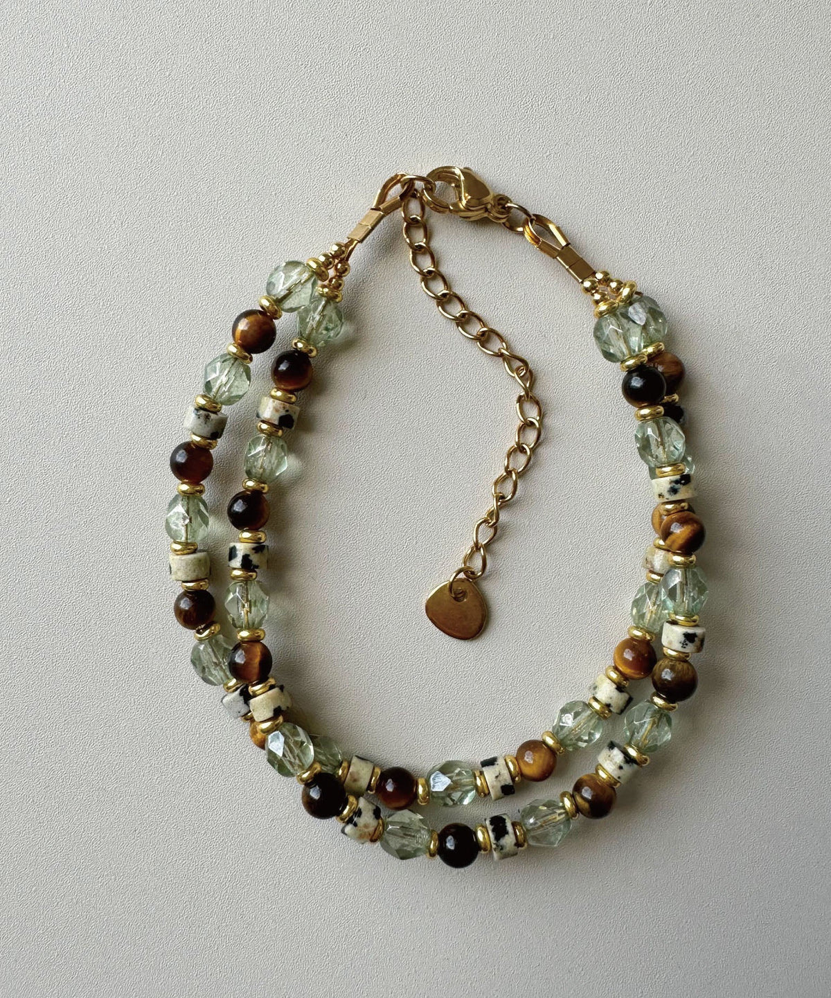 Bracelet Femme Chaîne Perles Œil de Tigre Naturel 3