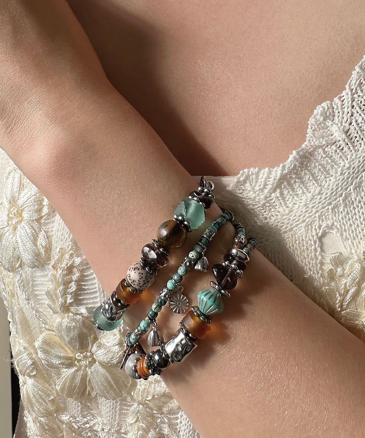 Bracelet Femme Perles Colorées Design Original 4