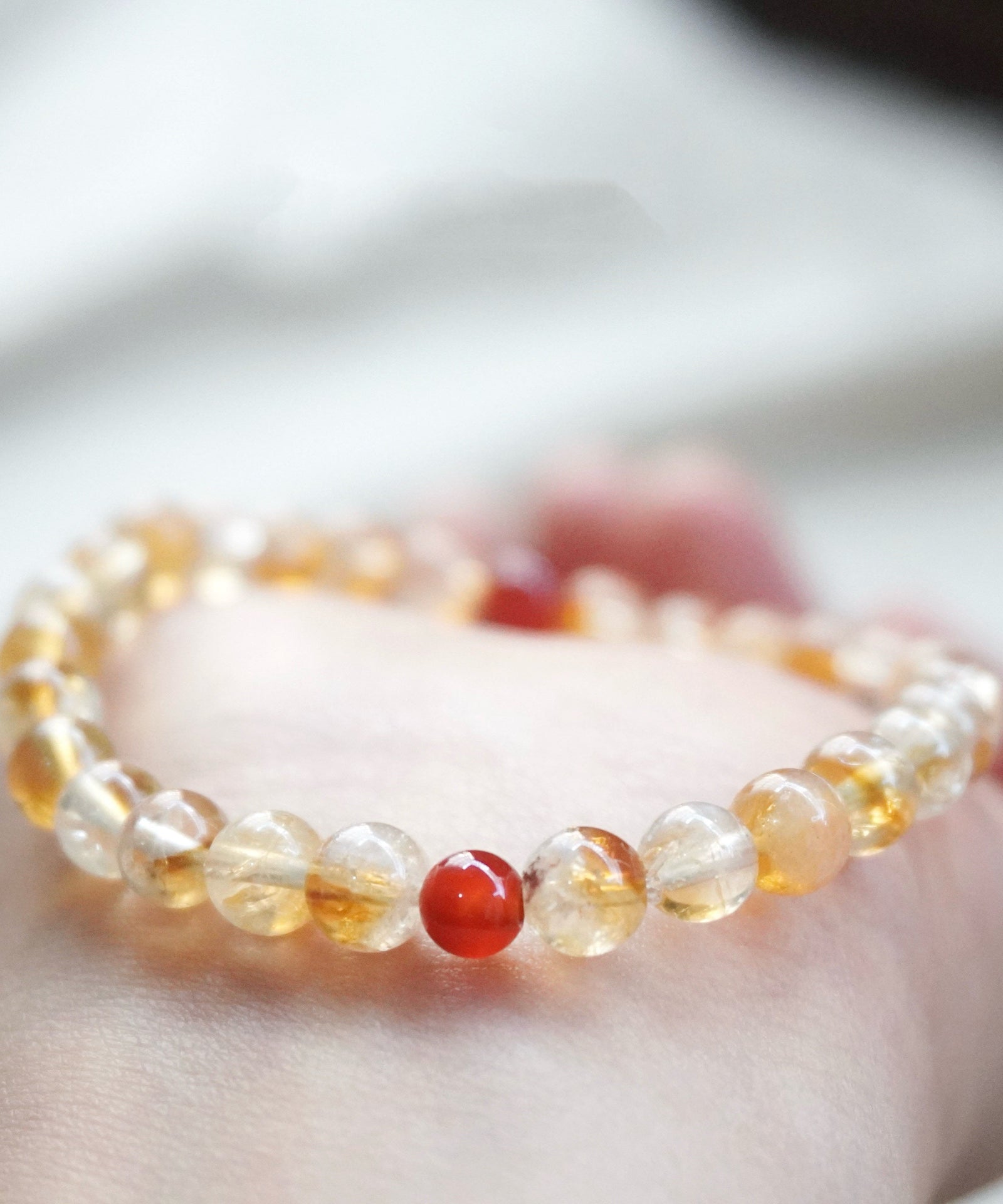 Bracelet Femme Style Chinois Cristal Jaune 4
