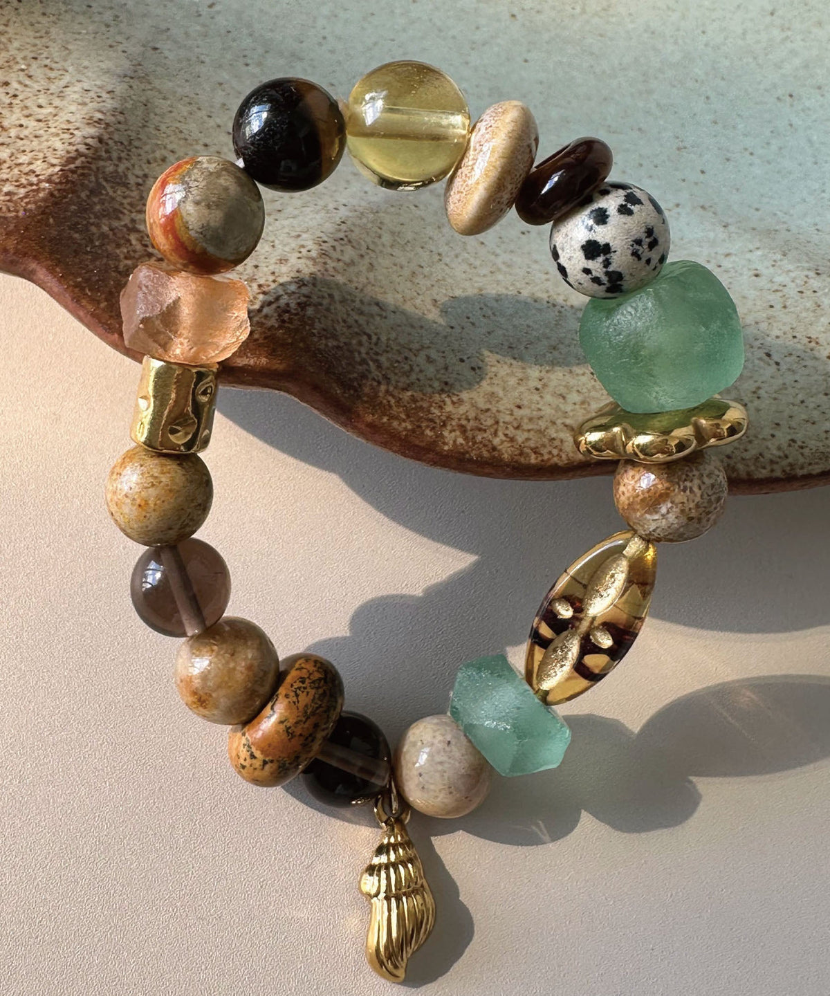Bracelet Femme Style Vintage Perles Naturelles 0