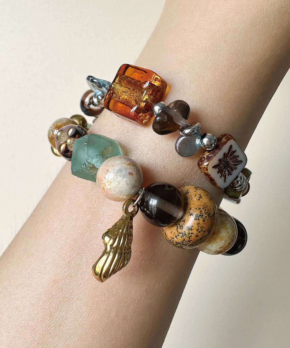 Bracelet Femme Style Vintage Perles Naturelles 1