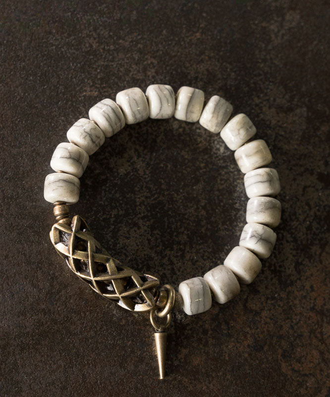 Bracelet Homme Style Vintage en Cuivre et Jade 4