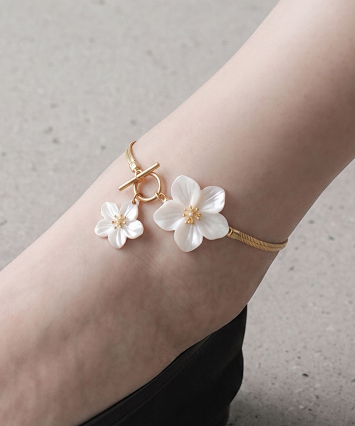 Bracelet de cheville floral pour femme design original 4