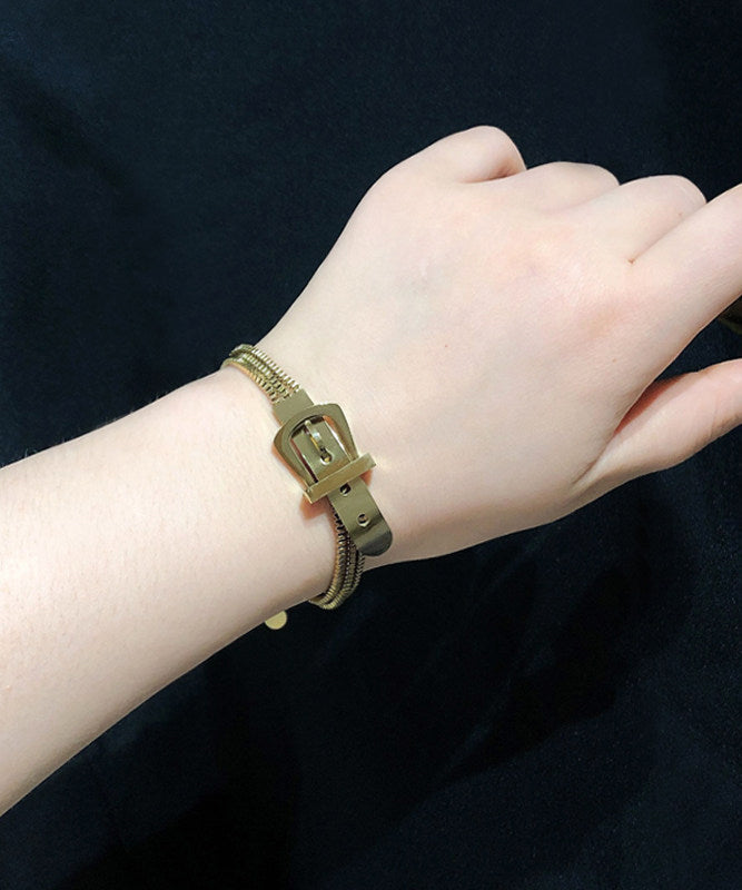 Bracelet pour femme à boucle dorée raffinée 1