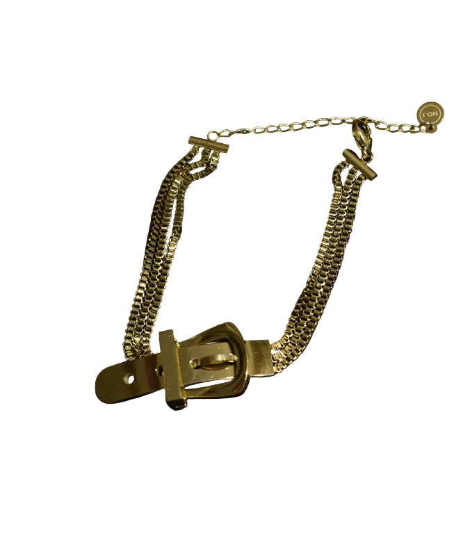 Bracelet pour femme à boucle dorée raffinée 3