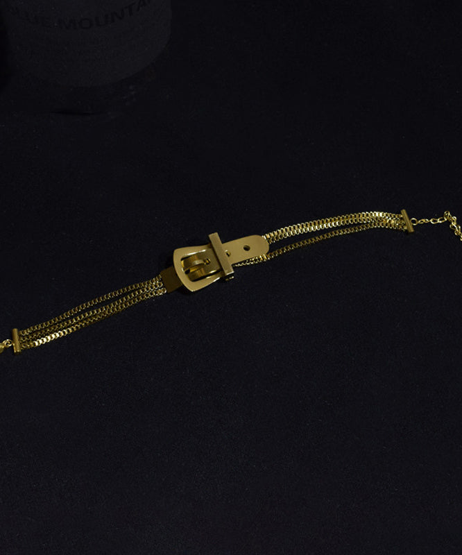 Bracelet pour femme à boucle dorée raffinée 4
