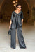 Variant image for Robe Femme De Soirée Satinée Élégante À Deux Parties-9