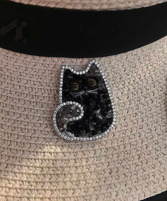 Broche Femme Chat Design Cristal et Zircon 0