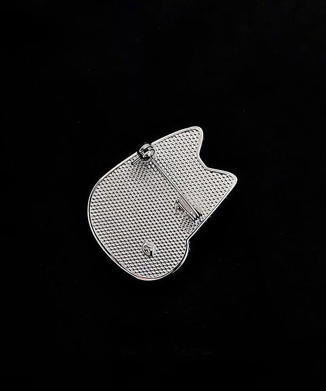 Broche Femme Chat Design Cristal et Zircon 3