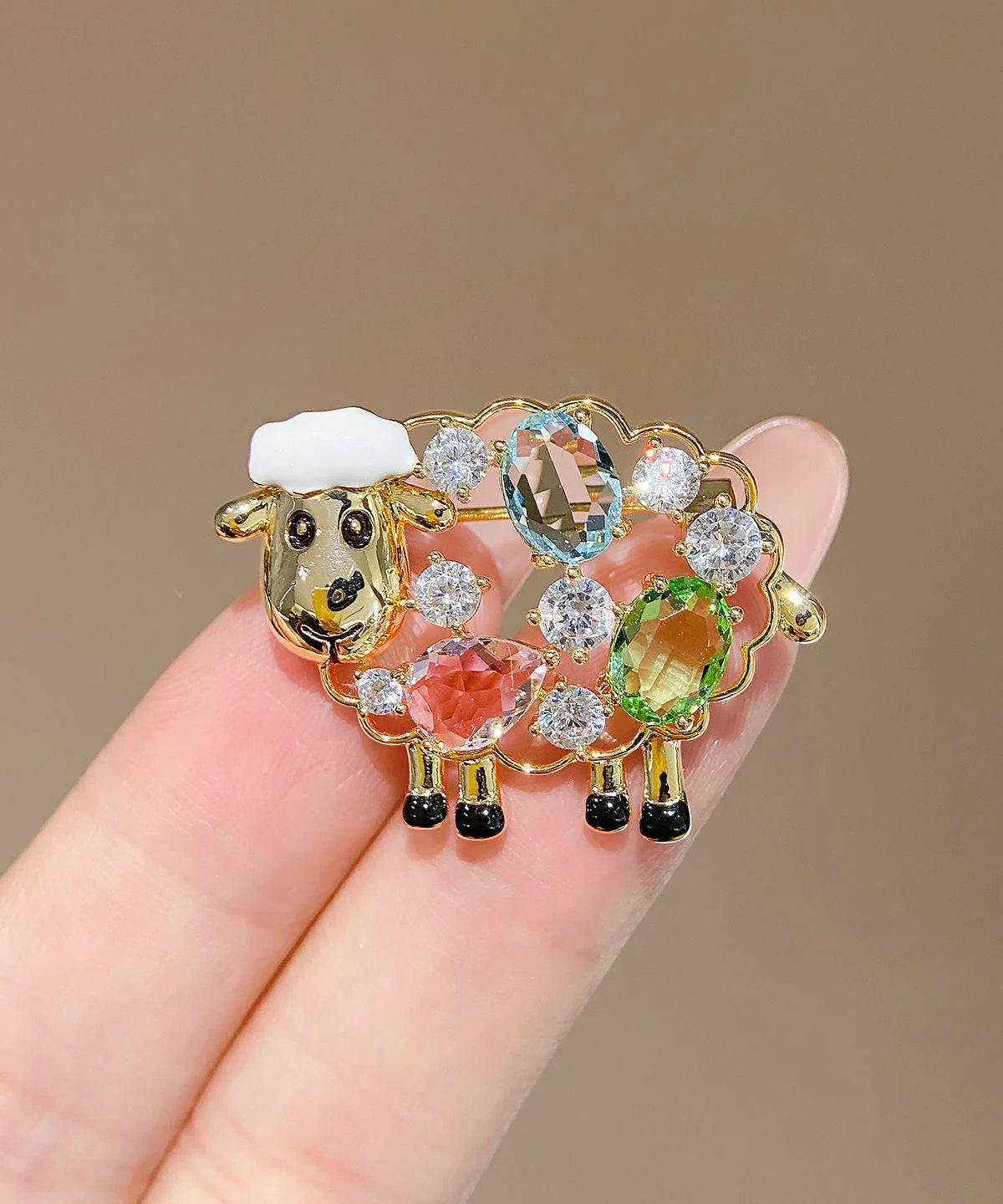 Broche Femme Mouton Design Raffiné pour Vêtement et Bijoux Broche 2
