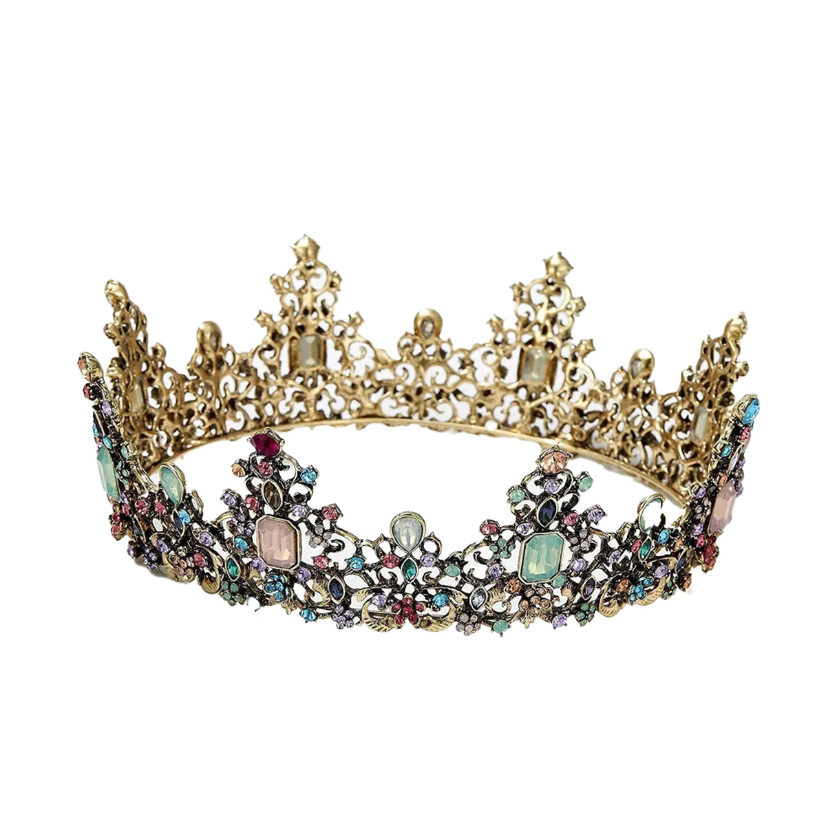 Couronne de reine baroque ornée de bijoux