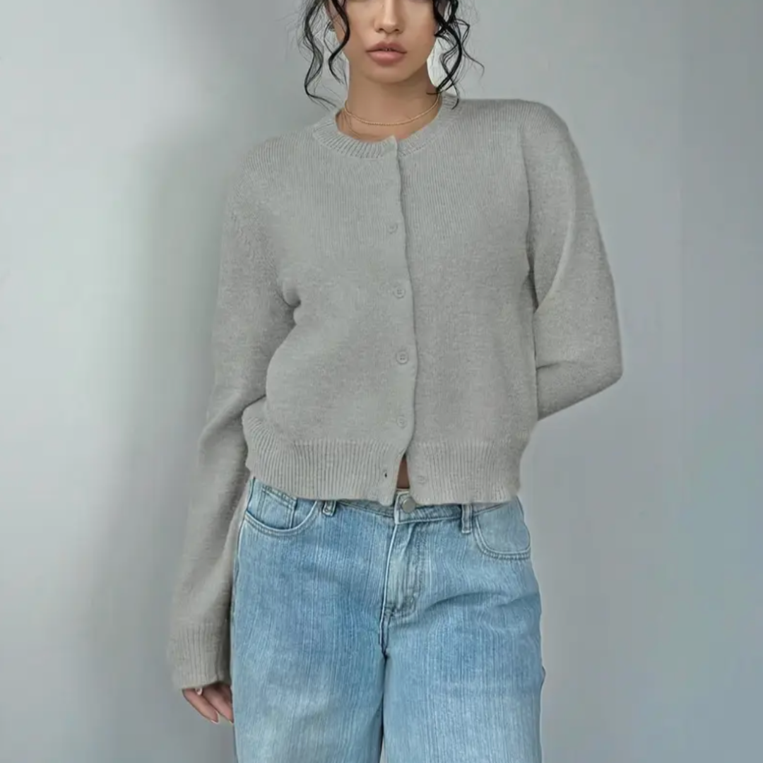 Cardigan Court à Boutons pour Femme Printemps 6