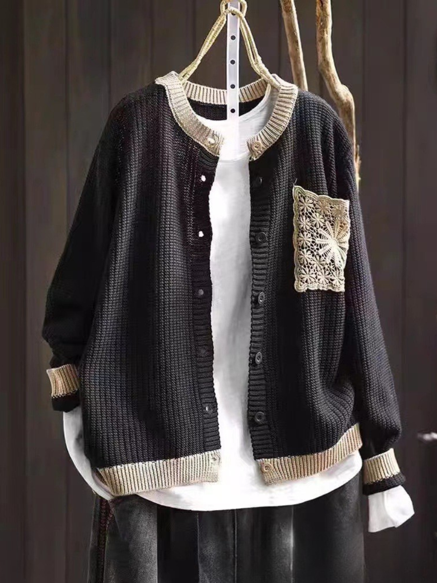 Cardigan Décontracté Femme avec Poche 1