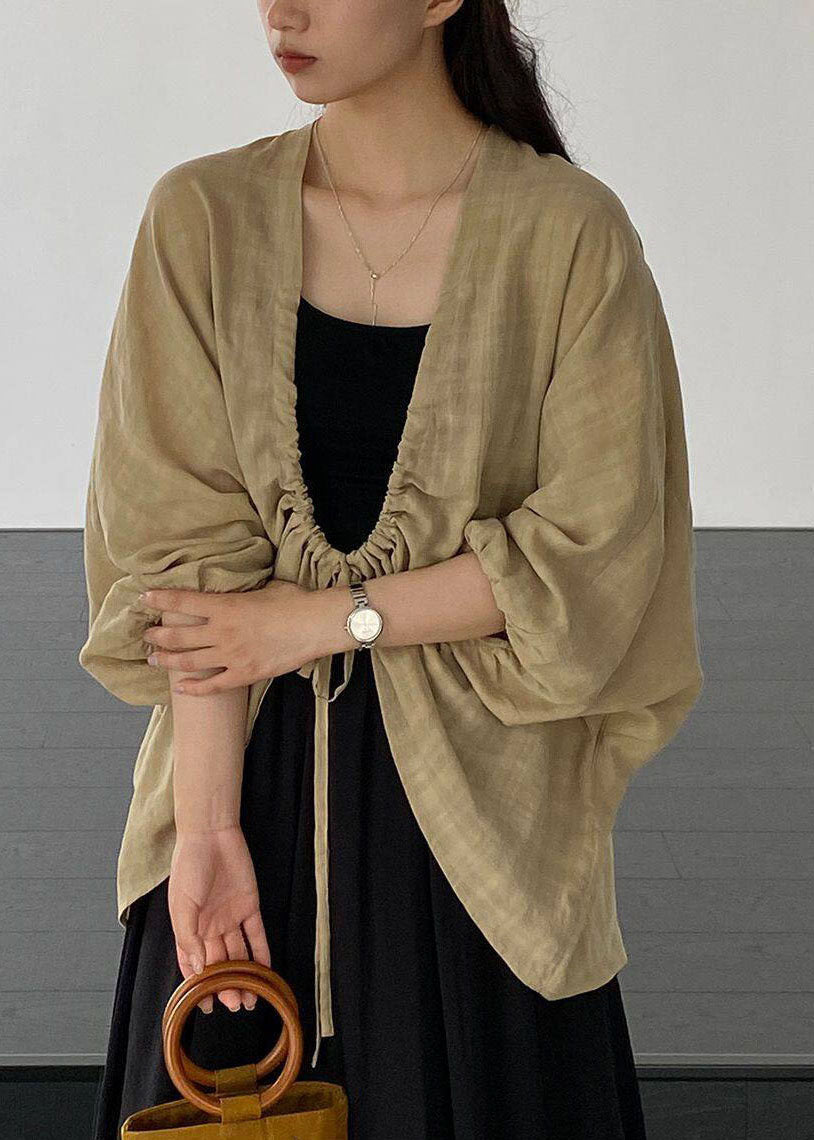 Cardigan Femme À Lacets Avec Cordon de Serrage Style Estival 2