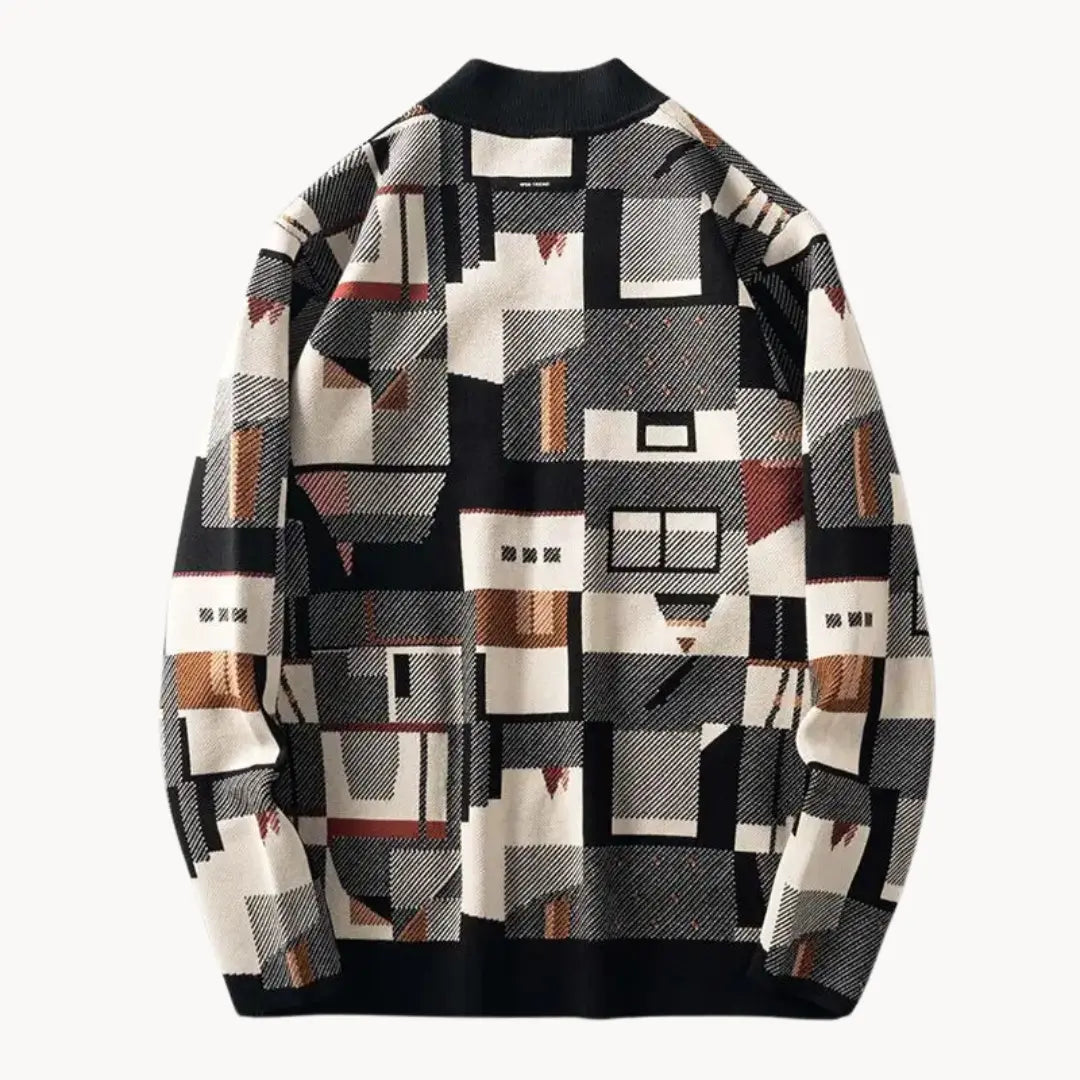 Cardigan Femme Abstrait Chic Ajusté 2