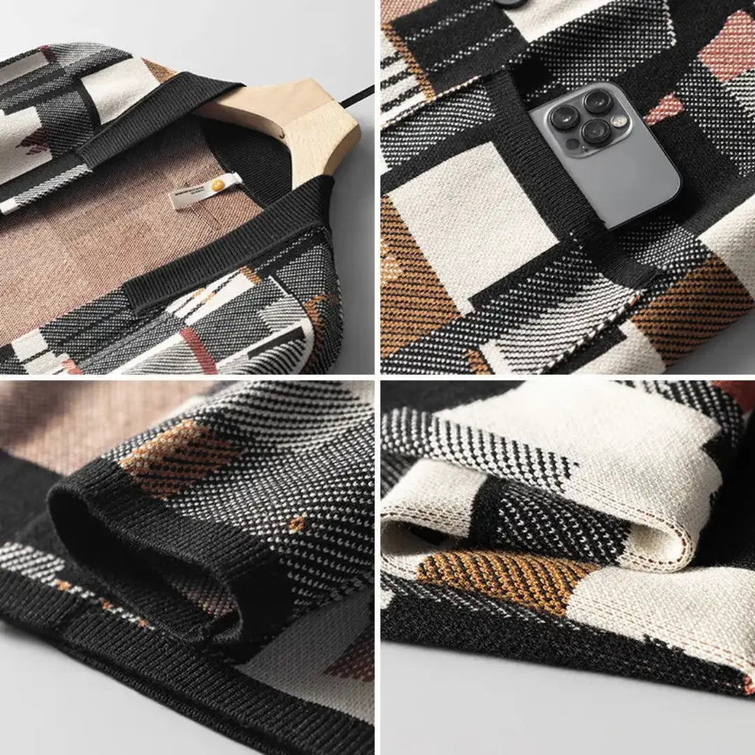 Cardigan Femme Abstrait Chic Ajusté 5