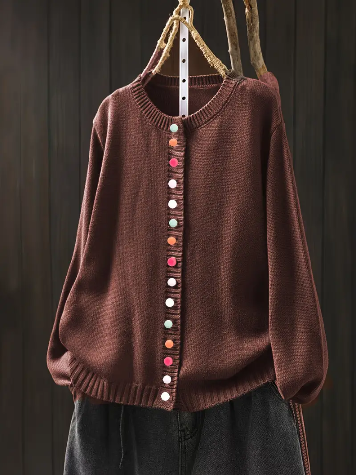 Cardigan Femme Ample avec Détails Élégants 6