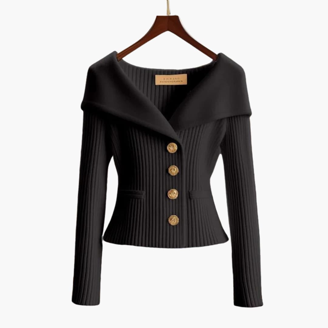 Cardigan Femme Boutonné Côtelé 3