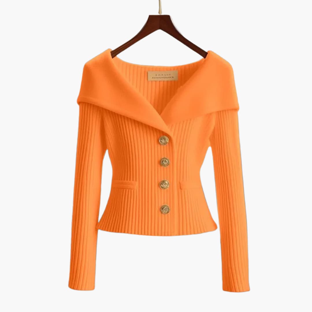 Cardigan Femme Boutonné Côtelé 8